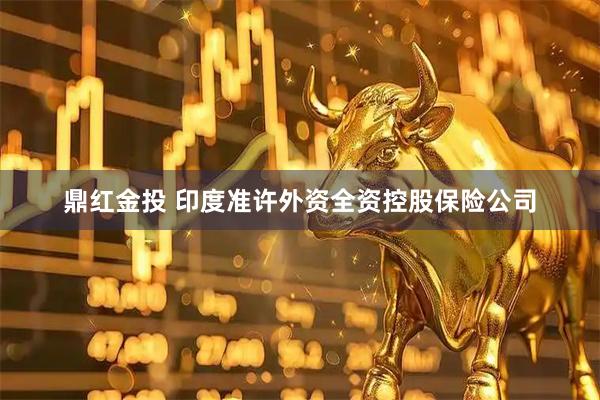 鼎红金投 印度准许外资全资控股保险公司