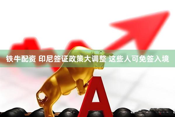 铁牛配资 印尼签证政策大调整 这些人可免签入境